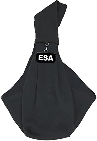 Small Emotional Support Dog Sling Carrier with ID Tag | EZ-Sling for Small Dogs | Includes Five ESA Handout Cards | Comfortable Alternative to Conventional pet Carriers