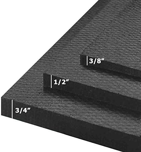 American Floor Mats - Heavy Duty Stall Tiles - Stable/Horse Tiles - Thick, Durable Rubber Flooring Solid Black 12' x 16' Set 3/8" Thick (48 Tiles Total)