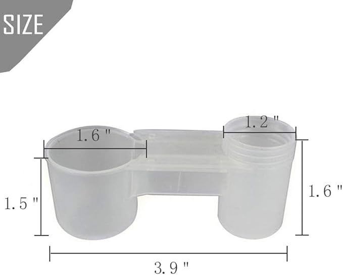 kathson 20 Pcs Bird Drinker Feeder Plastic Soda Pop Water Bottle Cup Ideal for Chicken Pigeons Birds Feeder Trough Animal Feeding Accessories