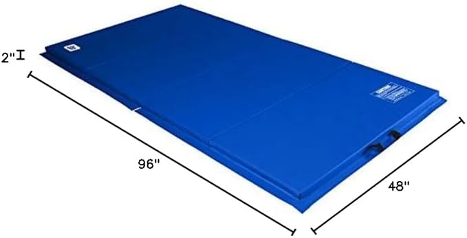 We Sell Mats - 4 ft x 8 ft x 2 in Personal Fitness & Exercise Mat for Home Workout - Lightweight and Folds for Carrying – All Purpose Home Gym Mat – Thick Mat for Yoga, Pilates, Stretches, and Floor Exercises