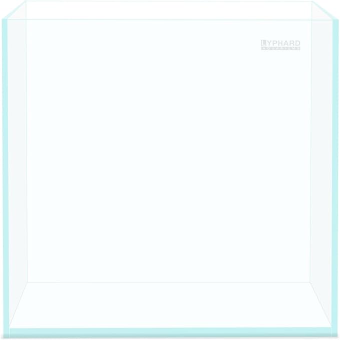 Rimless Aquarium 14.5 Gallon Tall Tank, Ultra Clear Low Iron Fish Tank for Betta Goldfish, L13.8×W13.8×H17.7 Glass Thickness 6mm with EVA Foam Leveling Mat