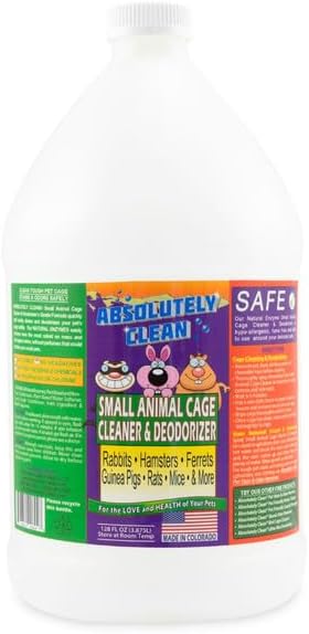 Amazing Small Animal Cage Cleaner, Just Spray/Wipe, Easily Removes Messes & Odors - Hamster Cages, Mice, Rat Cage, Guinea Pig Cage, Rabbit Cage, Ferret Cage, Dog Cage, USA Made - (128 Fl Oz Pack of 4)