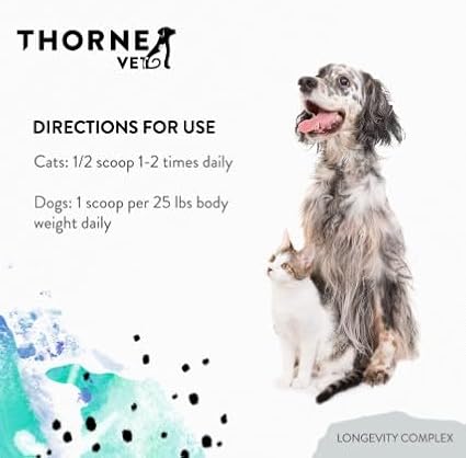 ThorneVet Longevity Supplement for Dogs & Cats - Chewable Formula to Support Healthy Aging, Inflammation Balance, and Cellular Vitality – 90 Soft Chews
