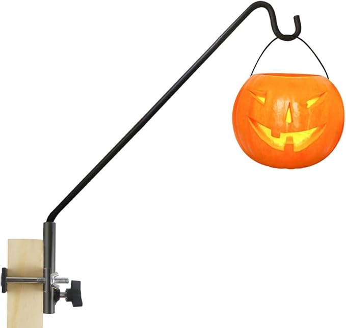 MIXXIDEA Extended Fence Deck Hook Rail Heavy Duty Bird Feeder Hook, Adjustable Plant Bracket for Bird Feeders, Planters, Suet Baskets, Lanterns, Wind Chimes and More