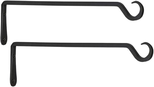 16inch 2 Pack Plant Hanger, Sturdy Hanging Plant Hangers Outdoor, Bird Feeder Hanger for Bird, Plant Hangers for Planters, Lanterns, Wind Chimes Indoor Outdoor, Upgrade Black