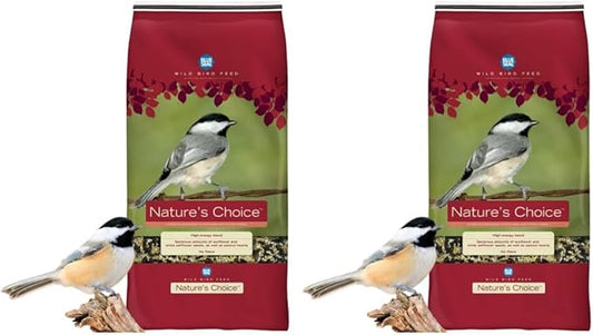 Blue Seal Song Nature's Choice Wild Bird Seed | High Energy Mix, No Filler | Sunflower and White Safflower Seeds | Attracts Variety of Wild Outside Birds | Shell-Free Mix | Made in USA | 8 Pound Bag