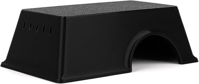 Snake Hide, Leopard Gecko Tank Accessories for Reptile Ball Python Crested Gecko Lizard Bearded Dragon - BlackHideM