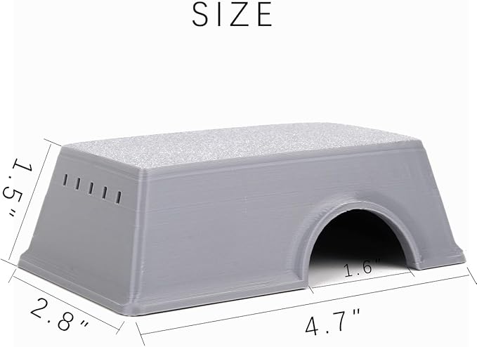 Snake Hide, Leopard Gecko Tank Accessories for Reptile Ball Python Crested Gecko Lizard Bearded Dragon - GrayHideS