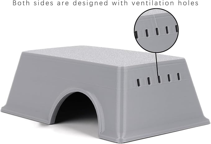 Snake Hide, Leopard Gecko Tank Accessories for Reptile Ball Python Crested Gecko Lizard Bearded Dragon - GrayHideXL