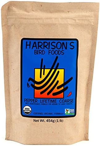 Harrison's Bird Foods Pepper Lifetime Coarse Certified Organic Non-GMO Formula Bird Food 1lb
