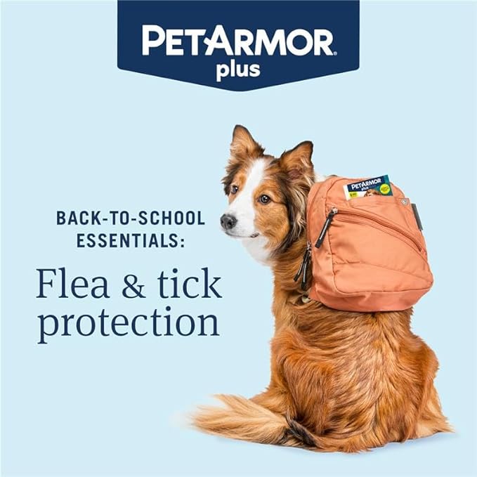 PetArmor Plus Flea and Tick Prevention for Dogs, Dog Flea and Tick Treatment, 3 Doses, Waterproof Topical, Fast Acting, Large Dogs (45-88 lbs)
