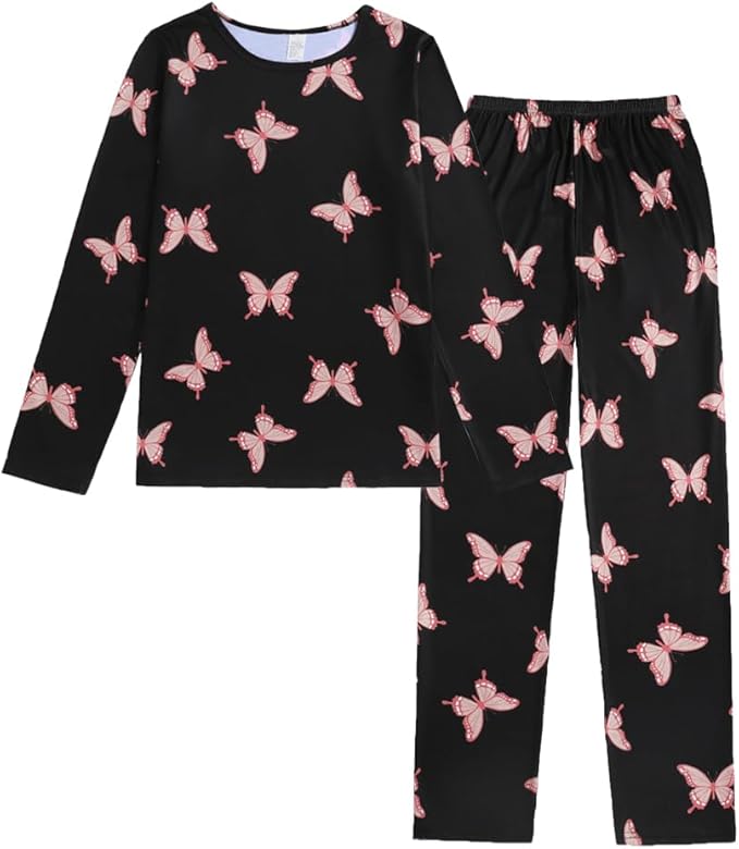 YIJIU Women's Sleepwear Long Sleeve Top and Pants Pajama Set Panda Print Nighty