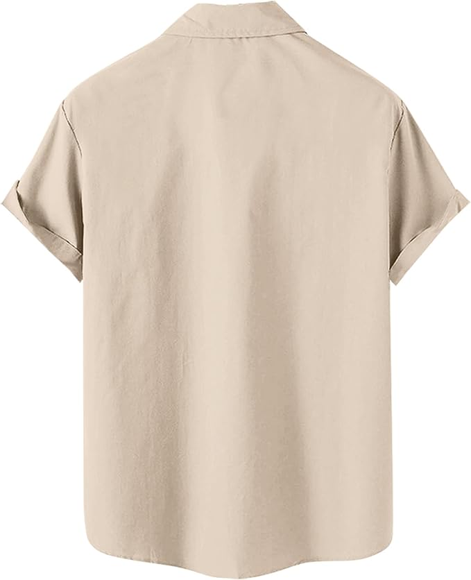 Men’s Hawaiian Shirt Western Cowboy Symmetrical Print Short Sleeve Button Down Casual Beach Holiday Summer Shirt