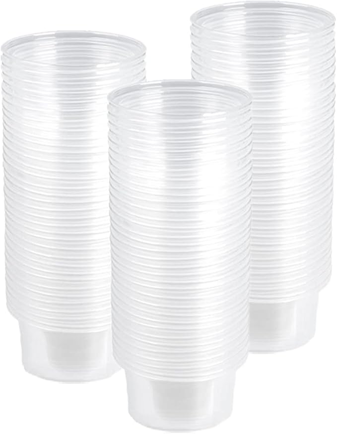 1oz Crested Gecko Food Cups, 100Pcs Reptile Plastic Feeding Dish