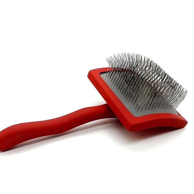 Professional Slicker Brush for Dogs | Gentle & Effective Grooming Brush for Removing Tangles, Mats & Loose Fur | Ideal for Long & Short Haired Dogs with Comfortable Grip.