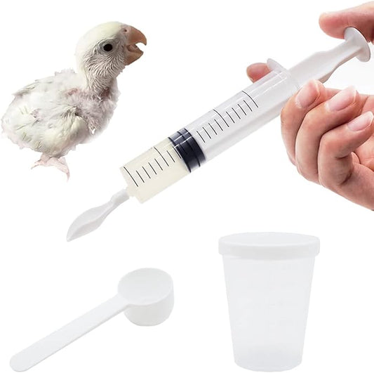 Baby Bird Parrot Small Pet Manual Feeding Syringe Set(3 pcs)