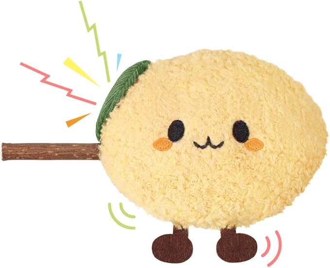 PAZ'S GIFT Catnip Toys - Cat Kick & Rope Toys for Indoor Play, Cat & Kitten Teething Chew Toys for Aggressive Chewing & Teeth Cleaning (Velvet Lemon)