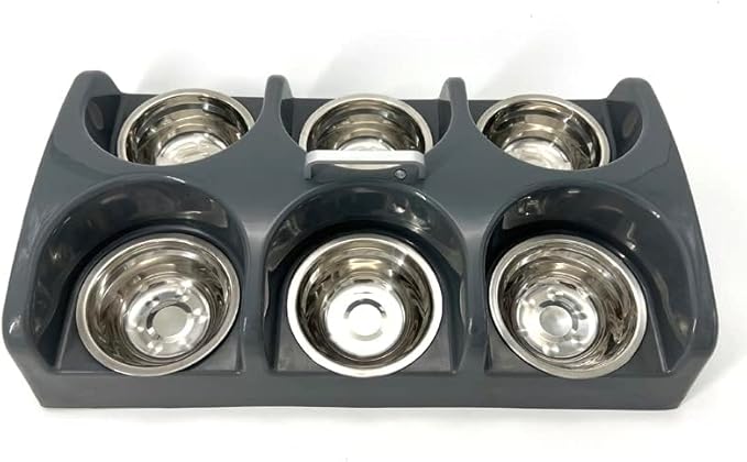 Puppy Feeding System 6 Litter Multiple Dog Bowl Feeder Puppy Feeder Station, Weaning Dish Puppy's Feeding