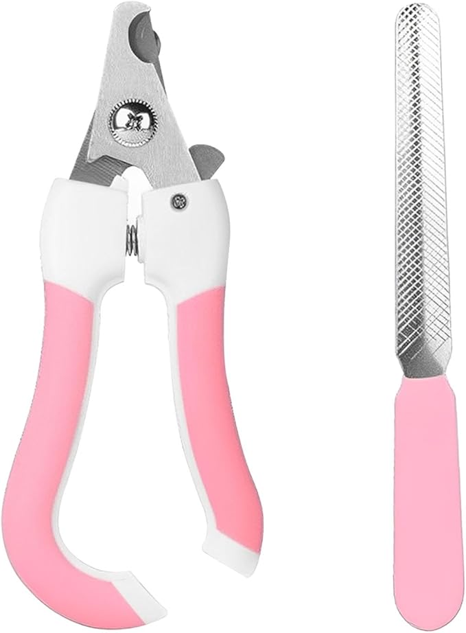 Zoocozy Cat Dog Pets Nail Clippers and Trimmers, Cat Grooming Supplies with Safety Guard, Avoid Overcutting, for Cat Dog Kitten Puppy Rabbit Guinea(Pink)