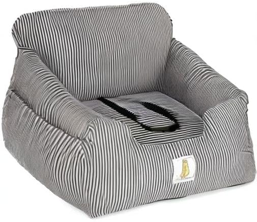 Dog Car Seat for Small Dogs,Fully Detachable and Washable Puppy Dog Booster Seats with Storage Pockets and Clip-On Safety Leash,Non-Slip Base Dog Bed Dual-use for Car and Home (Black)