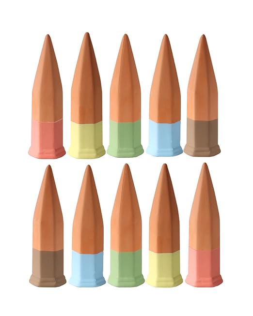 vensovo 10pcs Terracotta Watering Spikes - Colorful Automatic Self Watering Stakes, Plant Watering Devices for Wine Bottles Recycled Bottles, Clay Plant Garden Waterers for Vacations