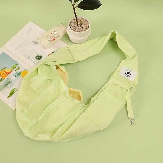 FORHER Pet cat Sling Carrier, Cat Travel Bag, Pet Soft Pouch and Tote Design, Shoulder Strap Hands Free Safe-Suitable for Puppy, Small Dogs Cats Outdoor (Green)