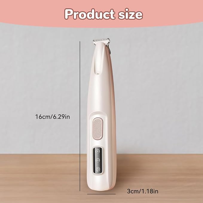 Pet MicroPrecision Trimmer, Upgraded Dog Claw Trimmer with LED Light, 35dB Low Noise, Fully Waterproof, Rechargeable Clipper for Dogs Cats Trimming Paws, Eyes, Ears, Face, and Rump (2PCS)