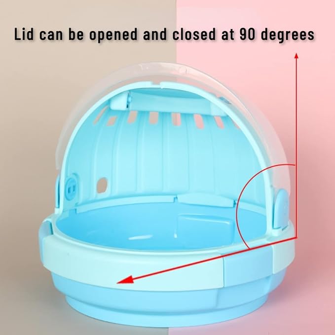 Bird Carrier with Handle - Parrot Carrier Lightweight Portable Pets Suitcase Transparent Breathable Cage for Small and Medium Birds Parrots Parakeet Cockatiels Conure Birds Accessories (Blue Haze)