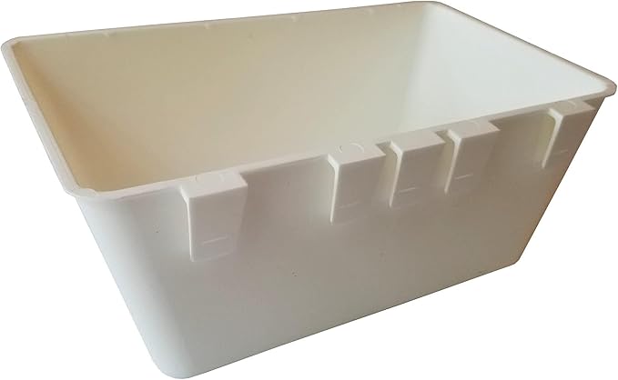 Cage Cups 1/2 Gallon / 64 fl oz Hanging Feed & Water Cage Cups for Chicken, Gamefowl, Poultry, Quail, Pheasant (60, White)