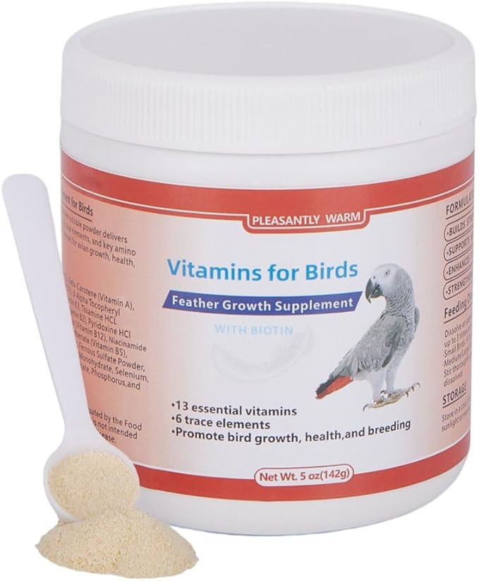 Bird Vitamins & Minerals Supplement – 5oz-Complete Nutrition for Parrots, Cockatiels & Small Birds
