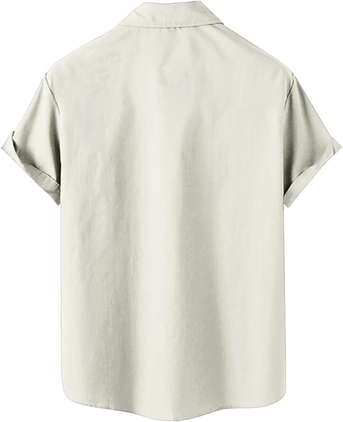 Men’s Hawaiian Shirt Western Cowboy Symmetrical Print Short Sleeve Button Down Casual Beach Holiday Summer Shirt