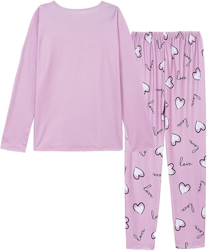 YIJIU Women's Sleepwear Long Sleeve Top and Pants Pajama Set Panda Print Nighty