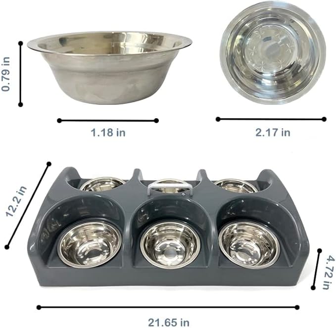Puppy Feeding System 6 Litter Multiple Dog Bowl Feeder Puppy Feeder Station, Weaning Dish Puppy's Feeding