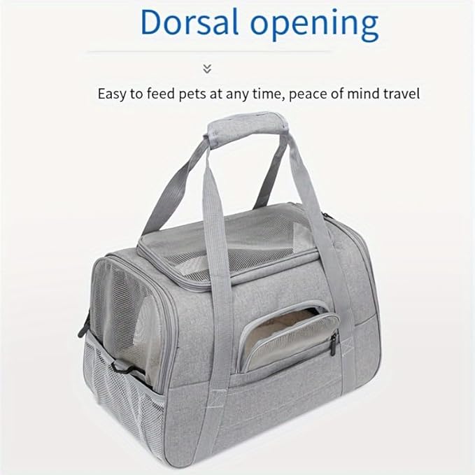 Cat Carriers, Dog Carriers, Pet Carriers – Airline-Approved Soft-Sided Bag for Cats & Small Dogs (Up to 15 lb), Foldable, Breathable Mesh, Privacy Cover, Washable & Lightweight