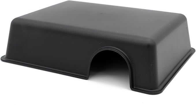 Reptile Hide Box Snake Hide Feel Secure and Safe, Gecko Hide (Black, Large 4 pcs)
