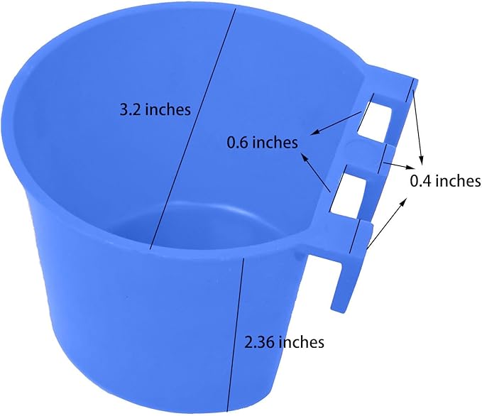 10pack Bird Feeder Waterer Food Bowl for Cage Chicken Hanging Water Cup Bottle Treats Dish Feeding Container Box for Coop Seed Dispenser for Pigeon Quial Parrot