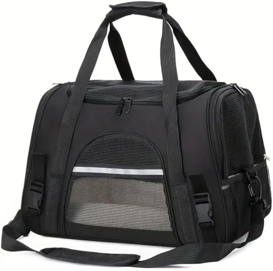 Cat Carriers, Dog Carriers, Pet Carriers – Airline-Approved Soft-Sided Bag for Cats & Small Dogs (Up to 15 lb), Foldable, Breathable Mesh, Privacy Cover, Washable & Lightweight