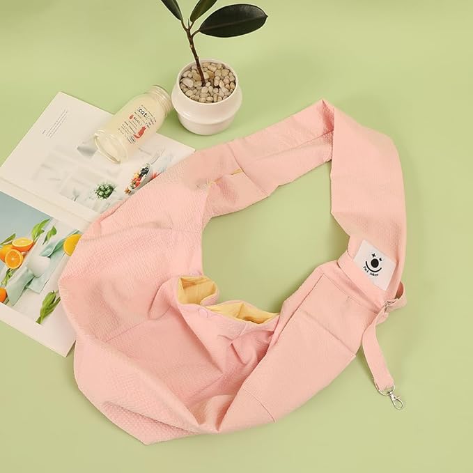 FORHER Pet cat Sling Carrier, Cat Travel Bag, Pet Soft Pouch and Tote Design, Shoulder Strap Hands Free Safe-Suitable for Puppy, Small Dogs Cats Outdoor (Pink)