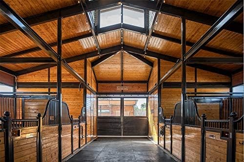 American Floor Mats - Horse/Stable Mats - Heavy Duty Stall Mats - Thick, Durable Rubber Flooring Solid Black 3/8" Thick - 4' x 10' Mat