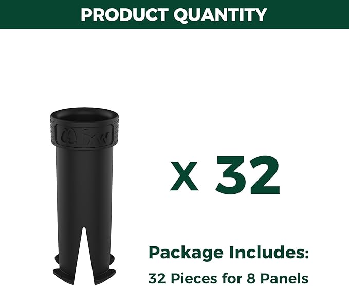 FXW Dog Playpen Accessories - Muffler Tubes, Compatible with FXW Rollick/Instant Dog Playpen (Replacement for HomePlus/Dog Gate) (32PCS, Black) │ Patented