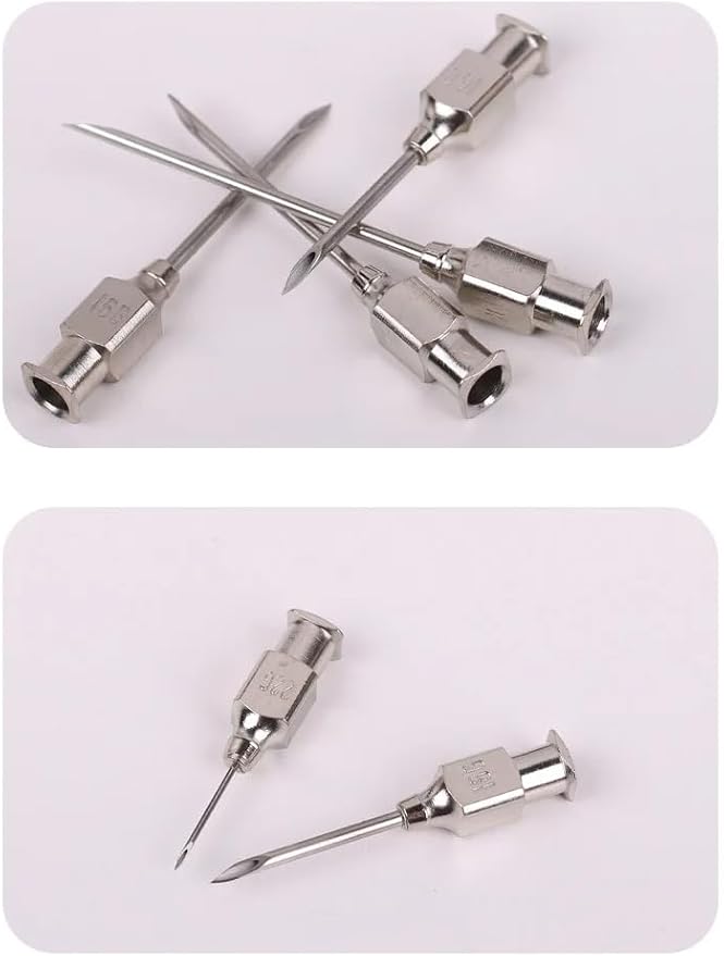 Veterinary Needles, Cattle Needle Poultry Injection Needles 12 Sticks,Suitable for Pigeons, Chickens, Ducks, Geese, Pigs, Sheep, Horses (14X25 17G)