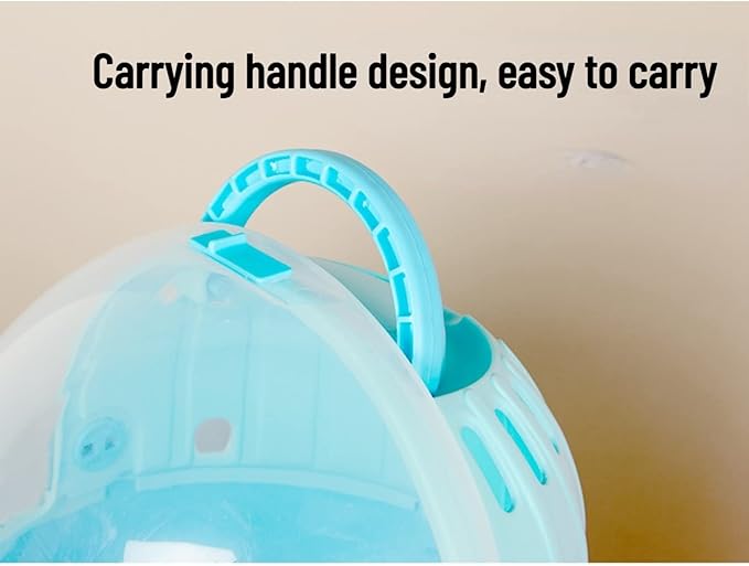 Bird Carrier with Handle - Parrot Carrier Lightweight Portable Pets Suitcase Transparent Breathable Cage for Small and Medium Birds Parrots Parakeet Cockatiels Conure Birds Accessories (Blue Haze)