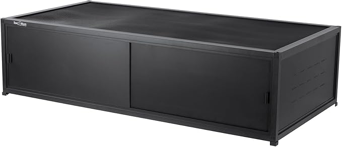 Reptile Terrarium Cabinet 48''x24''x24'' Large PVC Reptile Enclosure 120 Gallons with 12'' Height for Bearded Dragon Gecko Lizard Snake, Wide Breeding Vivarium Area with Sliding Doors Lock