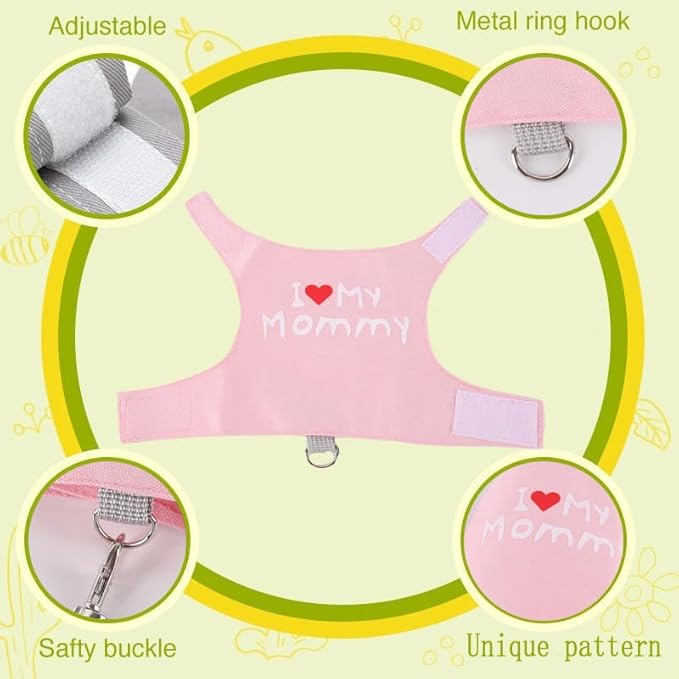 Bearded Dragon Adjustable Harness with Leash,Bearded Dragon Harness Leash Set for Lizards,Chameleon,Rat and Other Small Animal,Traction Rope Walking Leash Reptile Halloween Costume Accessories