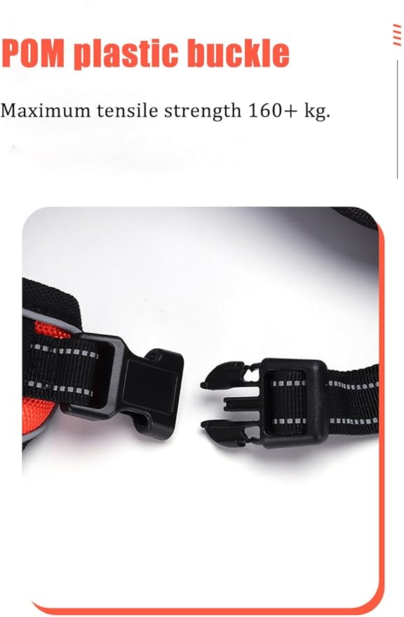 Yonsbox Personalized Reflective Dog Harness – Custom Name Tag, No Pull Pet Vest Harness with Pocket, Breathable Oxford Fabric, Adjustable Safety Harness for Small Medium Large Dogs