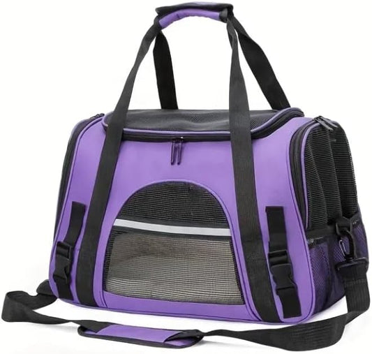 Cat Carriers, Dog Carriers, Pet Carriers – Airline-Approved Soft-Sided Bag for Cats & Small Dogs (Up to 15 lb), Foldable, Breathable Mesh, Privacy Cover, Washable & Lightweight