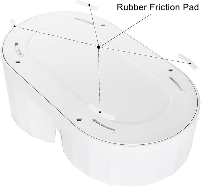 RIZZARI Gravity Water Bowl Dispenser: 4L Automatic Stainless Steel Water Feeder Without Filter - White Pet Waterer for Senior Dogs with Spine Problems - in Bedroom Garden