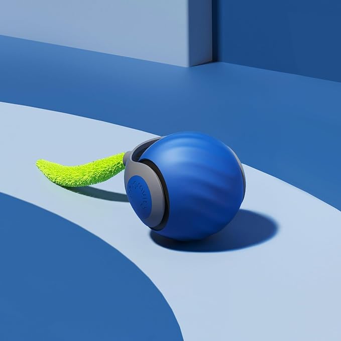 Petgravity Speedy Sprint Ball Toy for Cat Type-C Rechargeable Interactive Cats Toy Blue