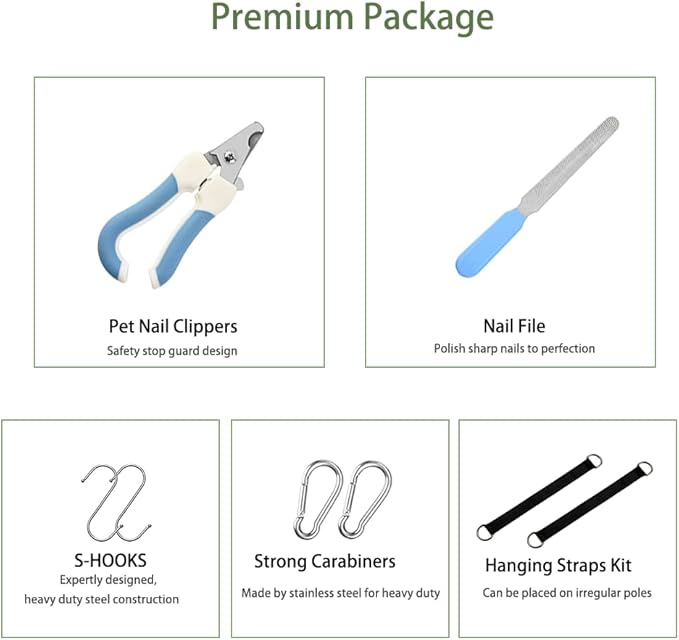 Dog Grooming Hammock for Trimming Nails and Ear/Eye Care, Sling for Grooming with Nail Clipperse