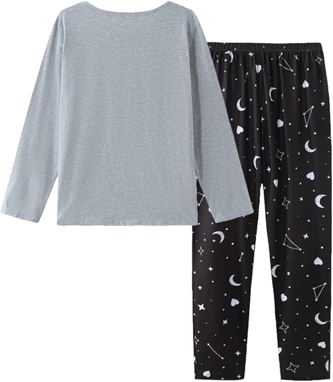 YIJIU Women's Sleepwear Long Sleeve Top and Pants Pajama Set Panda Print Nighty